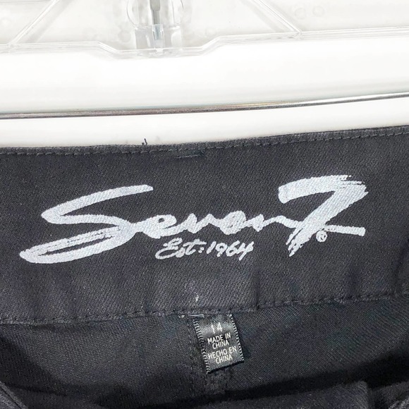 Seven7 Plus Size 14 Jeans Black Skinny Denim Stretch Pockets Dark Pants 1407 - Picture 7 of 7